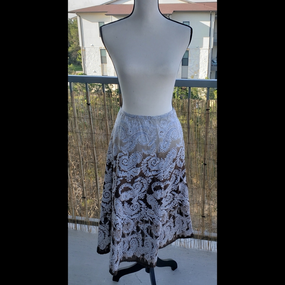 Liz Claiborne Pattern Cotton Skirt Size 14